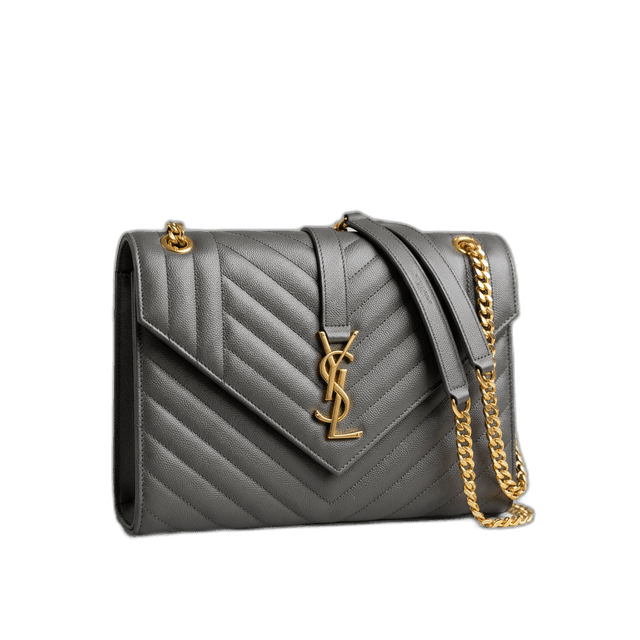 Saint Laurent Envelope Medium Cinza 24cm