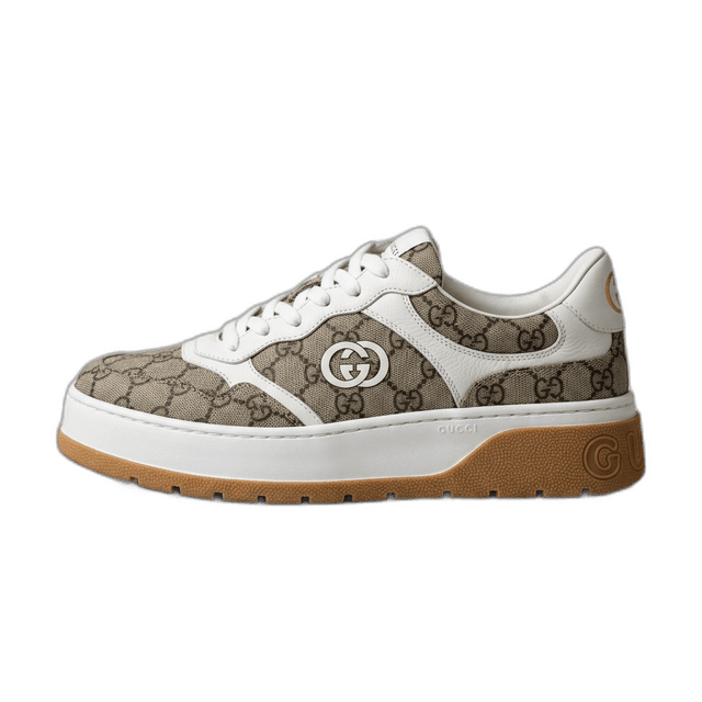 Tênis Gucci GG Canvas Platform Bege