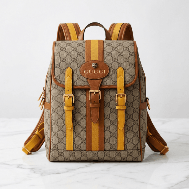 Mochila Gucci GG Supreme Neo Vintage Caramelo