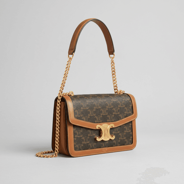 Celine Triomphe Canvas Chain Shoulder Bag