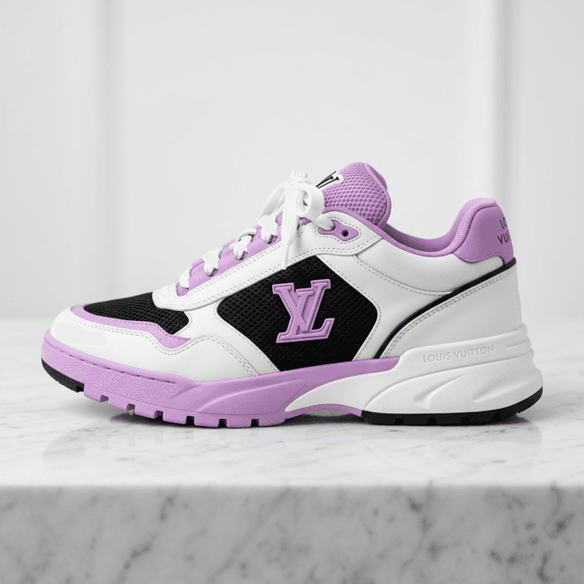 Tênis Louis Vuitton LV Skate Branco Preto Lilás