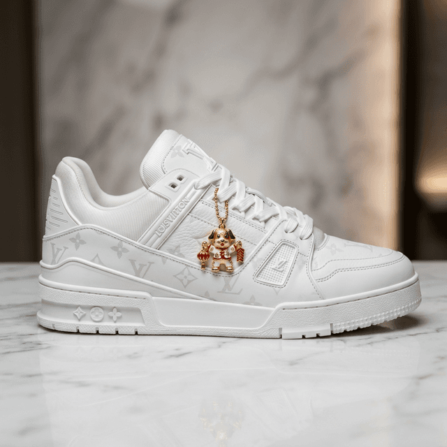 Tênis Louis Vuitton LV Trainer CNY Branco